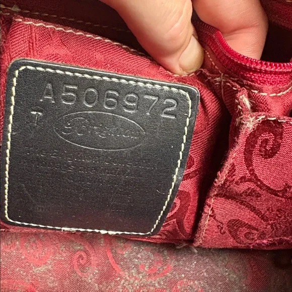 Vintage Brighton Black/ Crocodile Braided Handle Shoulder Bag - Picture 8 of 9